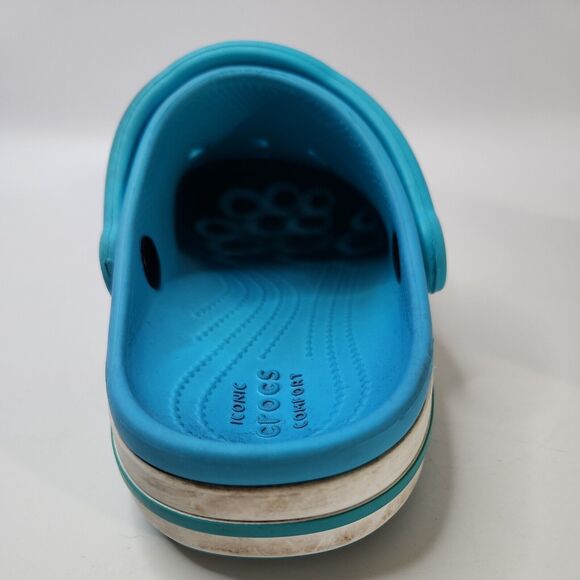 Crocs Men's Women's Bayaband Clog Slip On Size M4 W6 Digital Aqua White - Picture 8 of 15